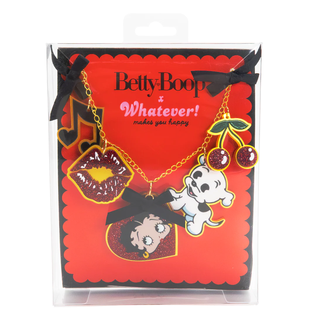 Whatever Makes You Happy x Betty Boop Acrylic Charm Necklace