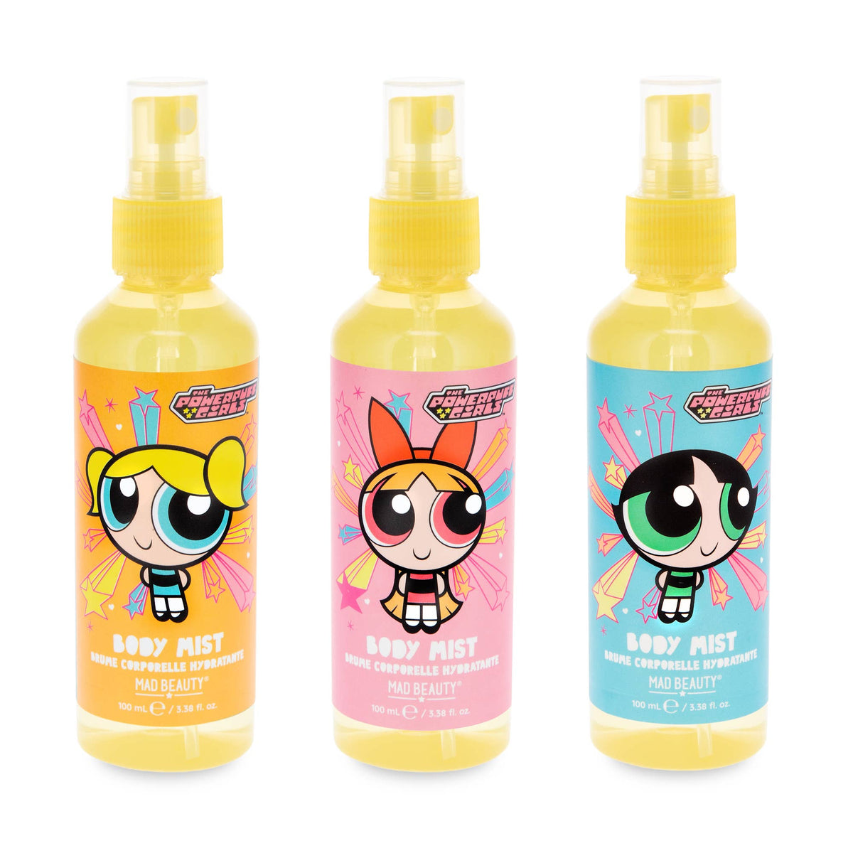Mad Beauty x Powerpuff Girls Body Mist Trio