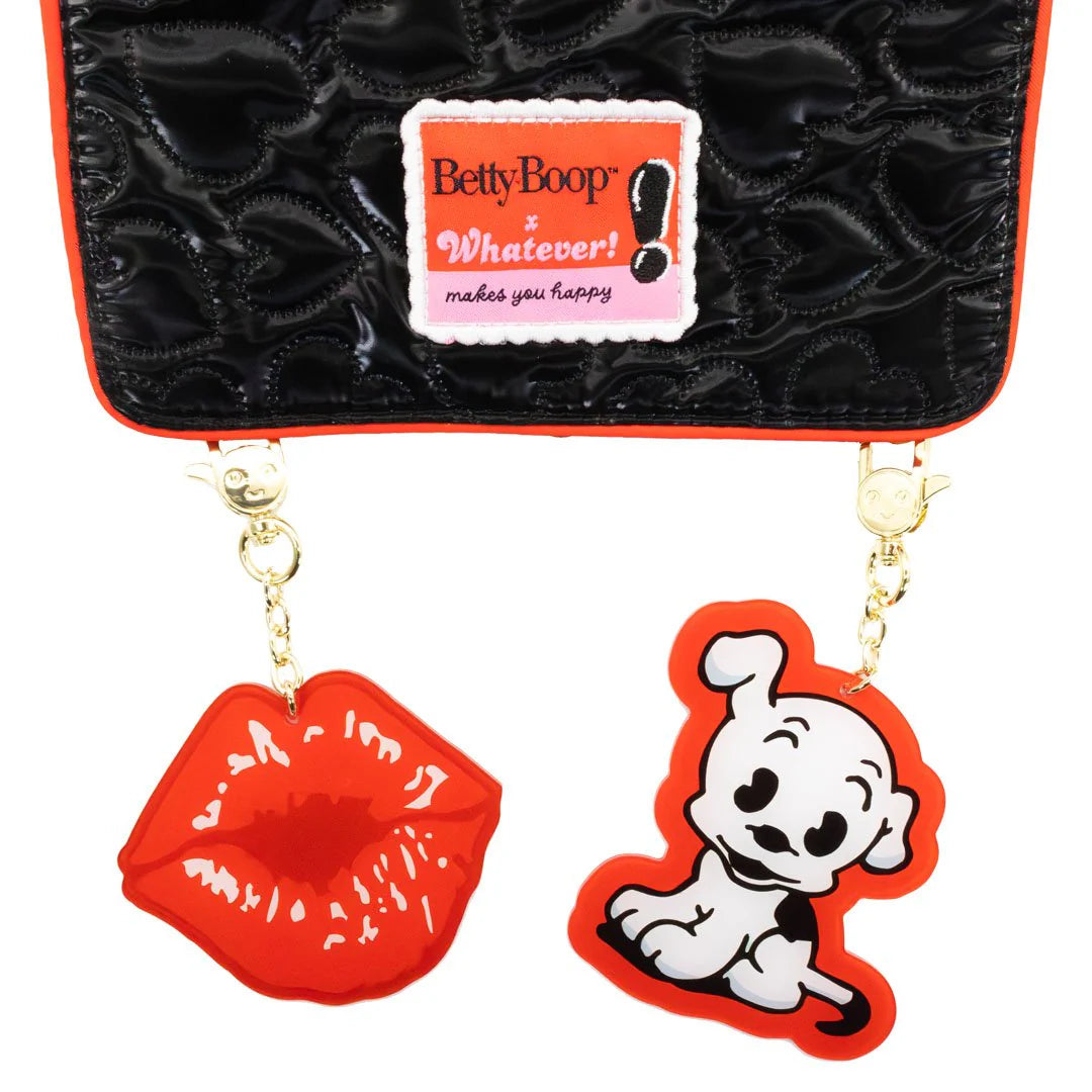 Whatever Makes You Happy x Betty Boop Quilted Heart Trinket Backpack