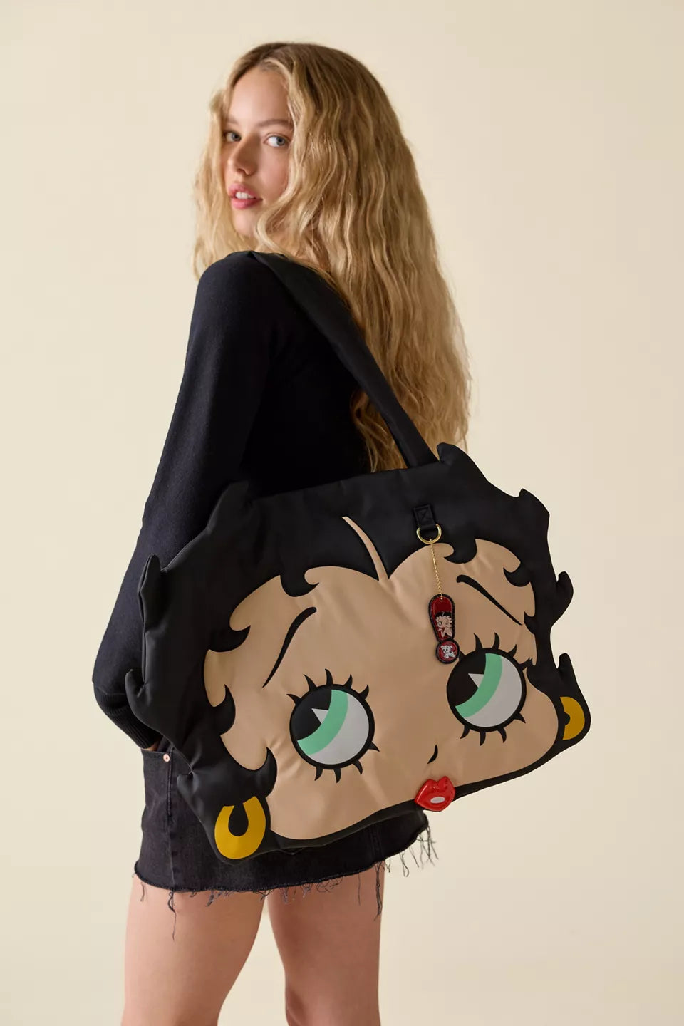 Whatever Makes You Happy x Betty Boop Head Bag