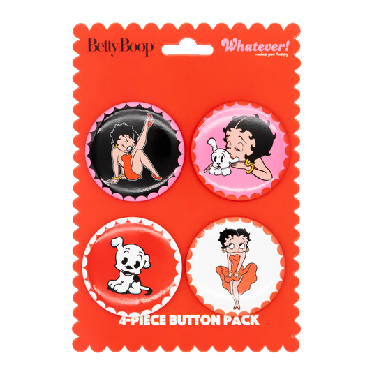 Whatever Makes You Happy x Betty Boop 4-Pack Buttons