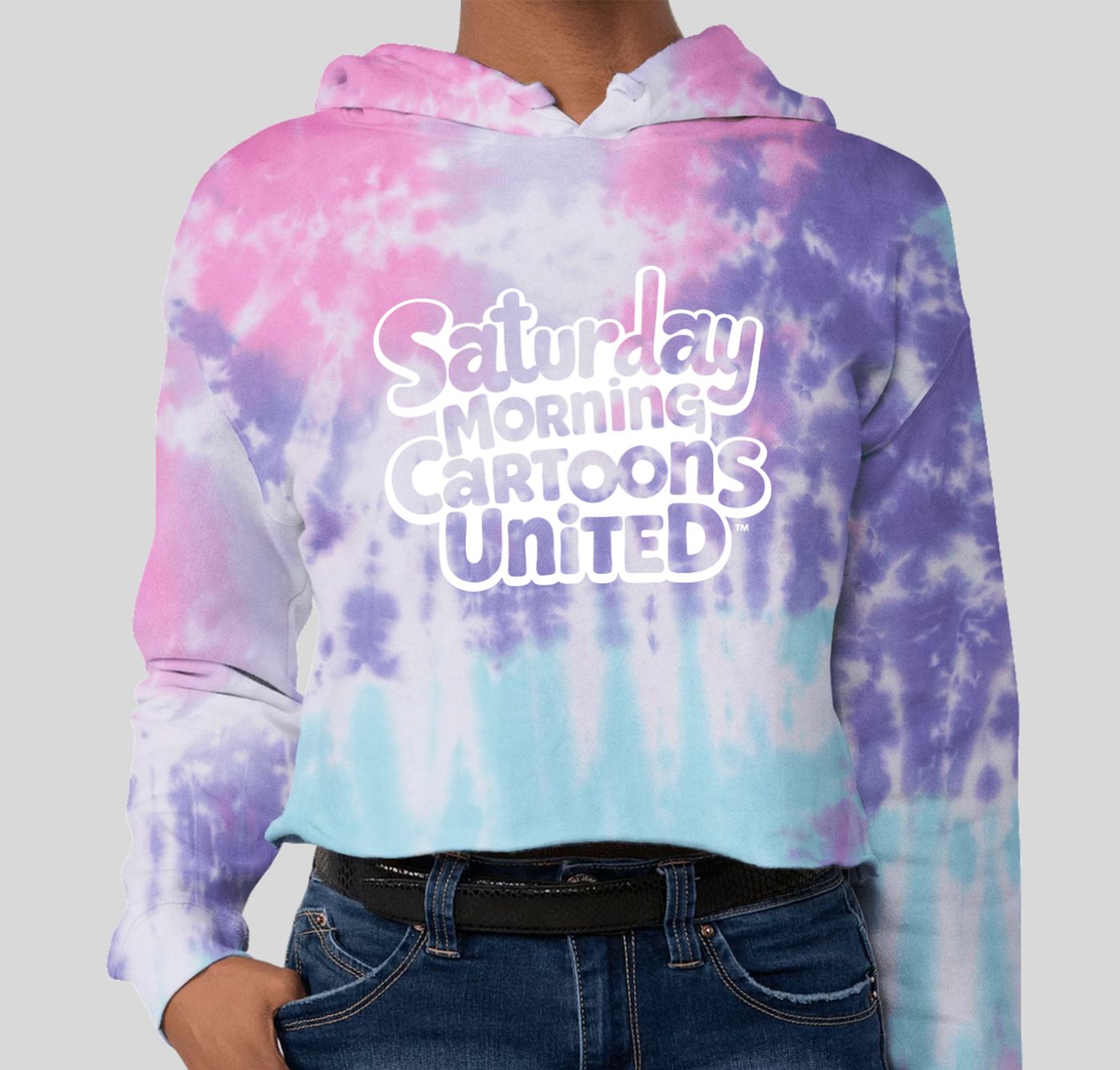 Cartoons United Tie-Dye Cropped Hoodie
