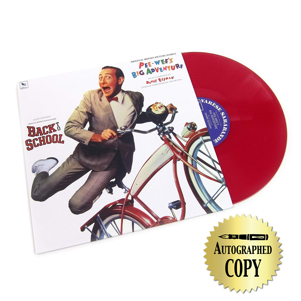 Danny Elfman–signed Pee-wee's Big Adventure / Back to School Vinyl LP