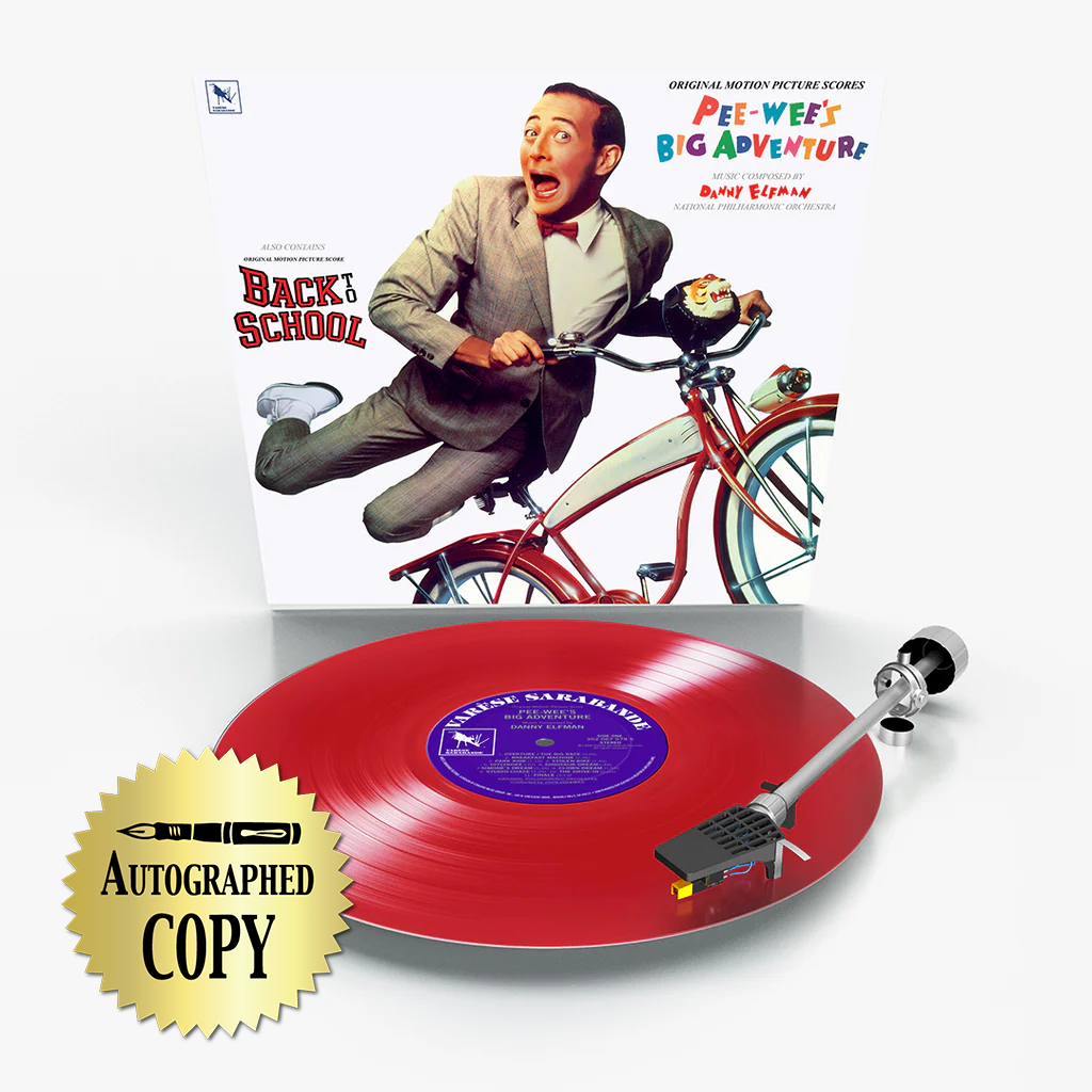 Danny Elfman–signed Pee-wee's Big Adventure / Back to School Vinyl LP