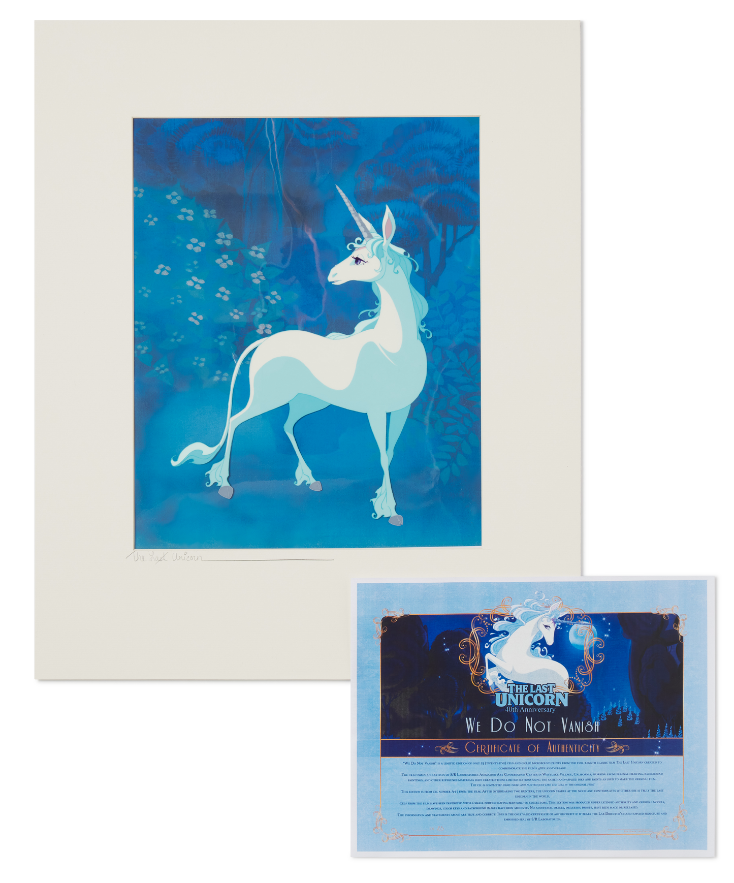 The Last Unicorn Limited Ed Animation Cel